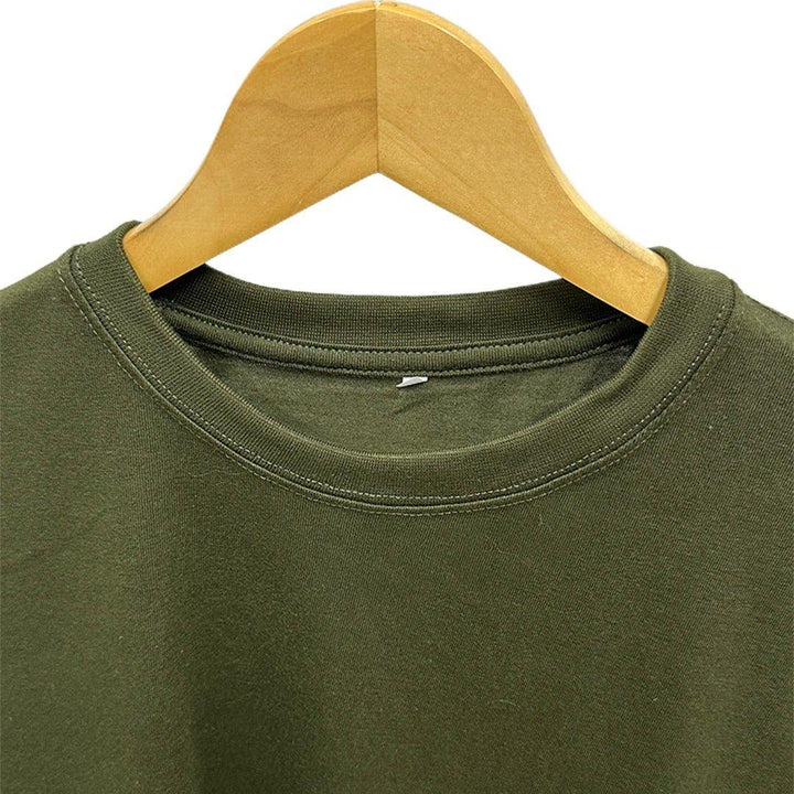 Army Green Plain T-Shirt - Maniyas