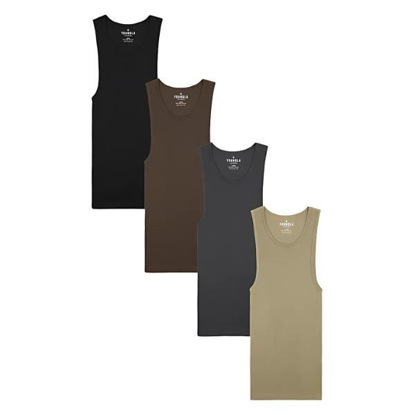 Pack of 4 Men's Sleeveless Vest