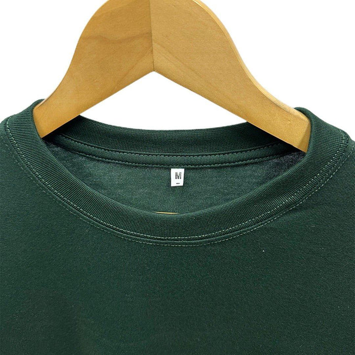 Bottle Green Plain T-Shirt - Maniyas