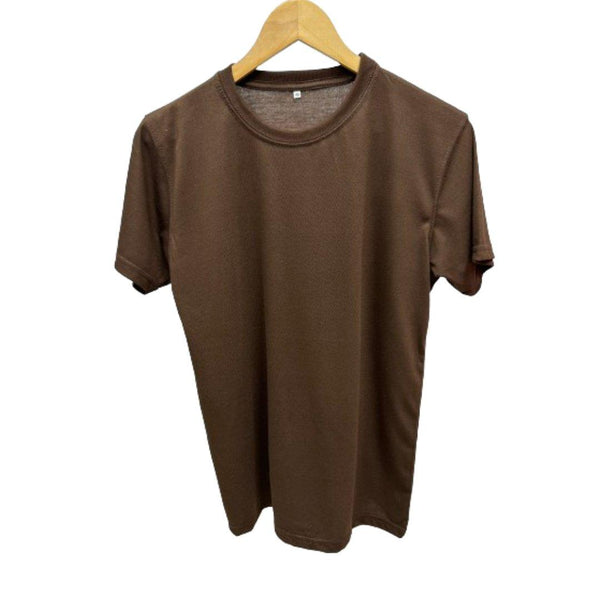 Brown Plain T-Shirt - Maniyas