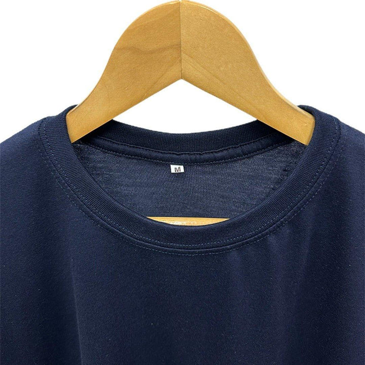 Dark Blue Plain T-Shirt - Maniyas