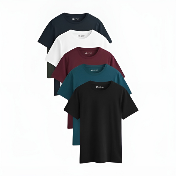 Pack of 5 Plain T-Shirts